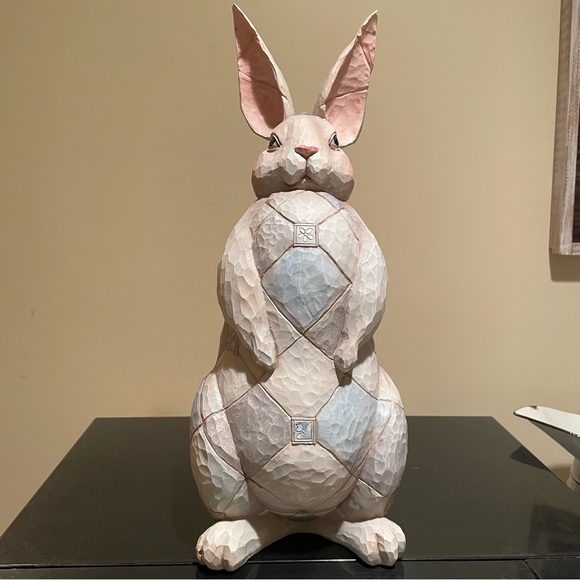Jim Shore | Art | Jim Shore Large Grey Blue Easter Bunny Rabbit Garden ...